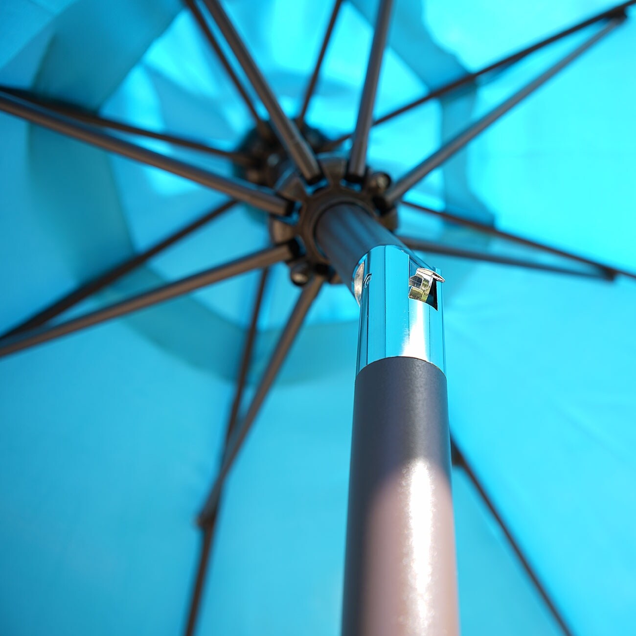 Belleze 9Ft Steel Patio Umbrella w/ Tilt Crank 8-Steel-Rib Polyester - Turquoise