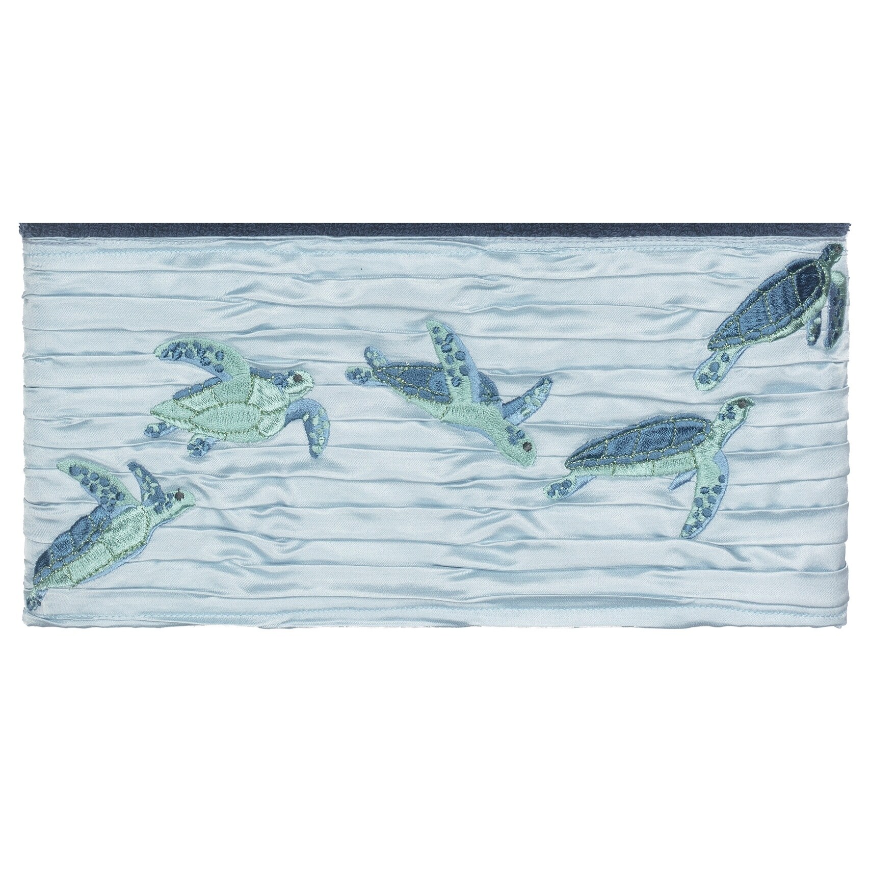 Authentic Hotel and Spa Turkish Cotton Turtles Embroidered Midnight Blue Bath Towel