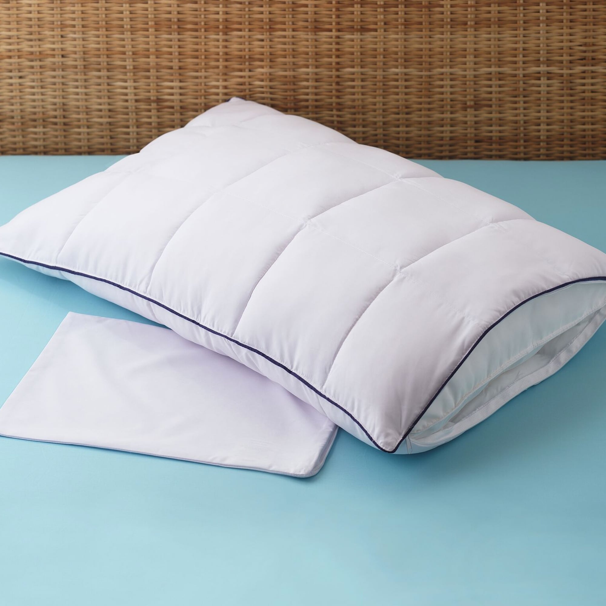 MicronOne Allergy Free 2-in-1 Pillow Enhancer and Travel Pillow - White - Queen