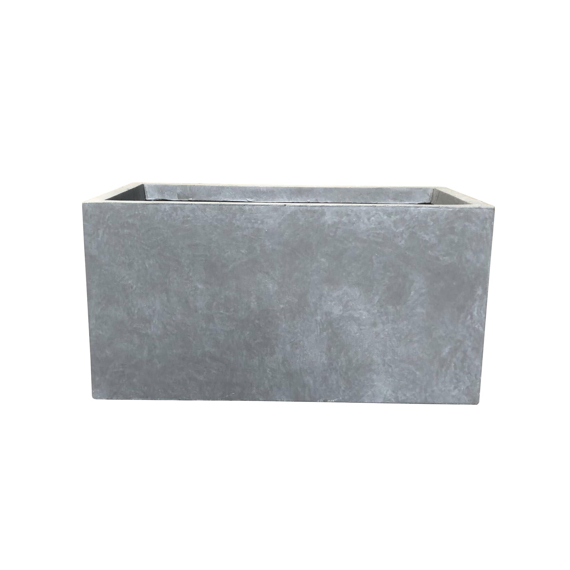Durx-litecrete Lightweight Concrete Modern Long Cement Color Low Planter-Small - 23.2'x11.8'x12'