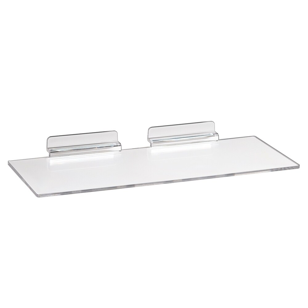 Econoco Commercial Injection Molded Styrene Shoe Shelf for Slat Wall, Clear (Pack of 100)