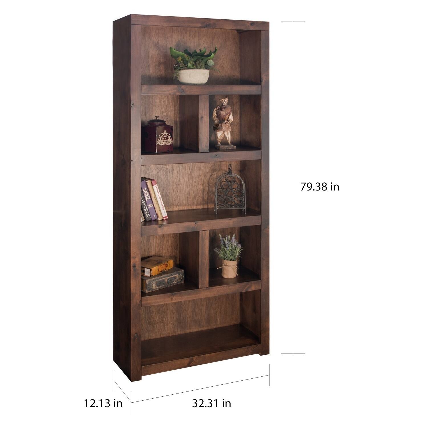 Carbon Loft 80-inch Fully Assembled Brown Bookshelf