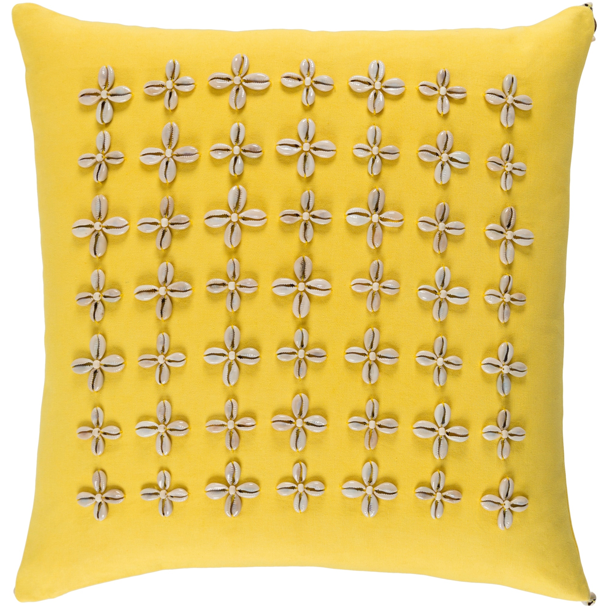 Decorative Rotorua Saffron 20-inch Throw Pillow Cover