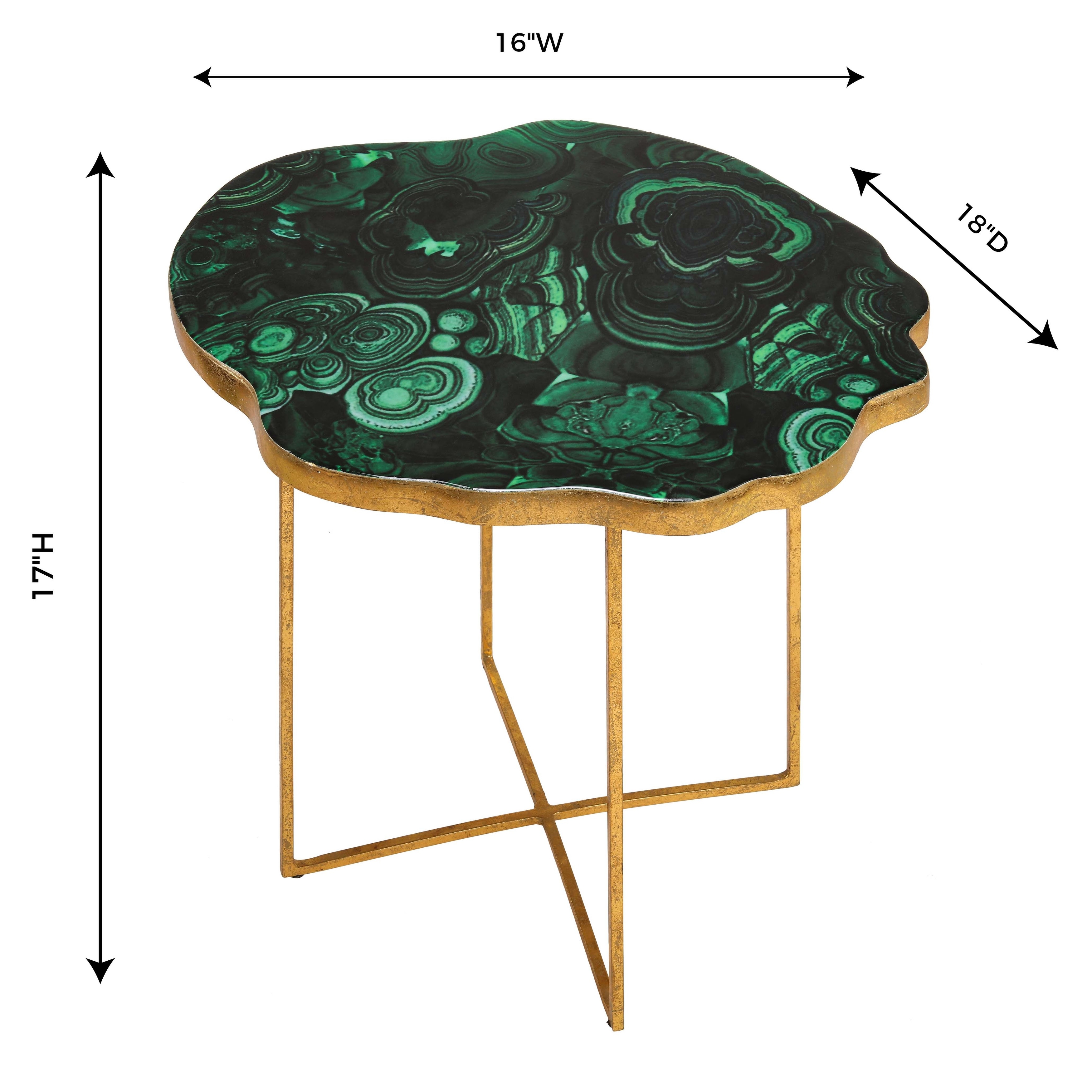 Lily Agate Print Side Table