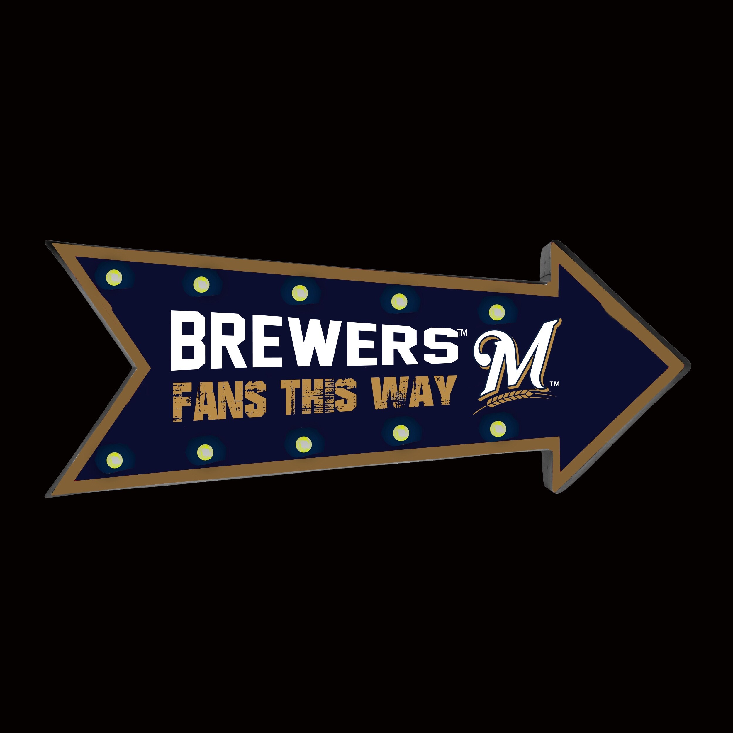 Milwaukee Brewers Arrow Marquee Sign