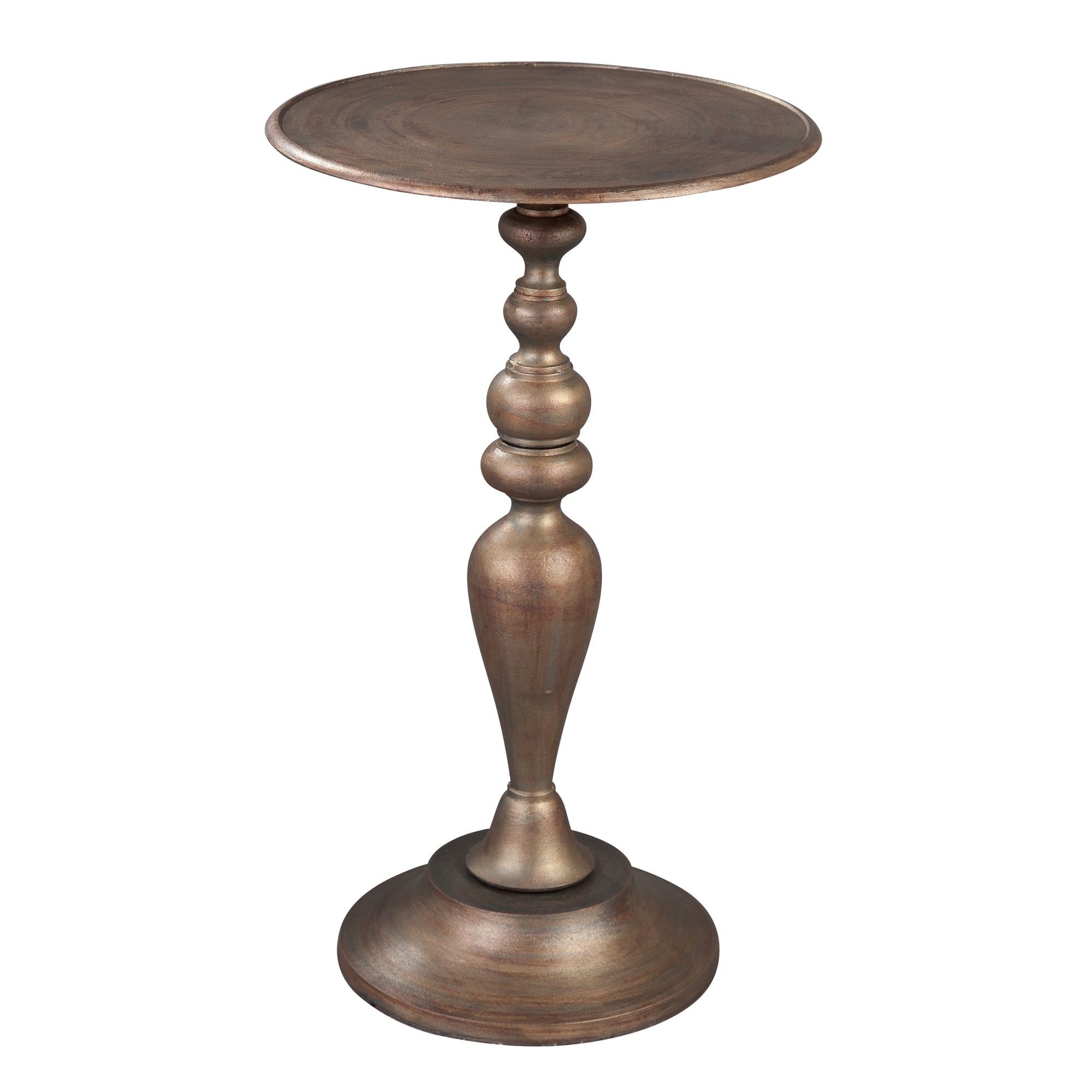 Hekman Furniture Contemporary Modern, Transitional, and Glam, Occasional, Accent, Antique Brass Side Table, Mesa Pequea
