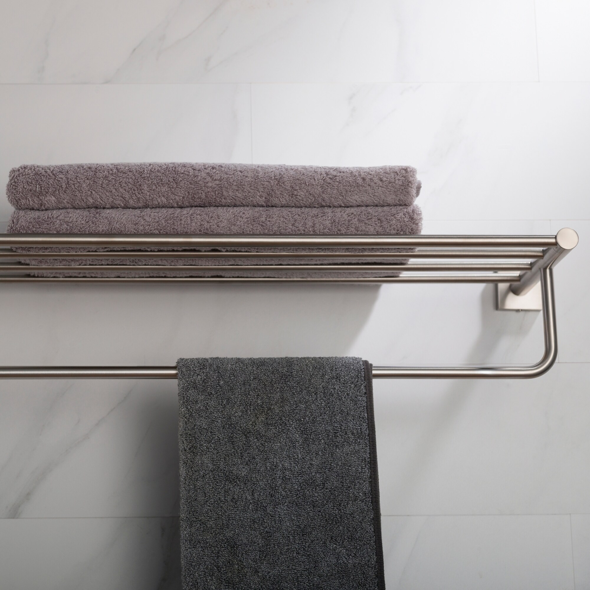 KRAUS Ventus Bathroom Shelf with Towel Bar