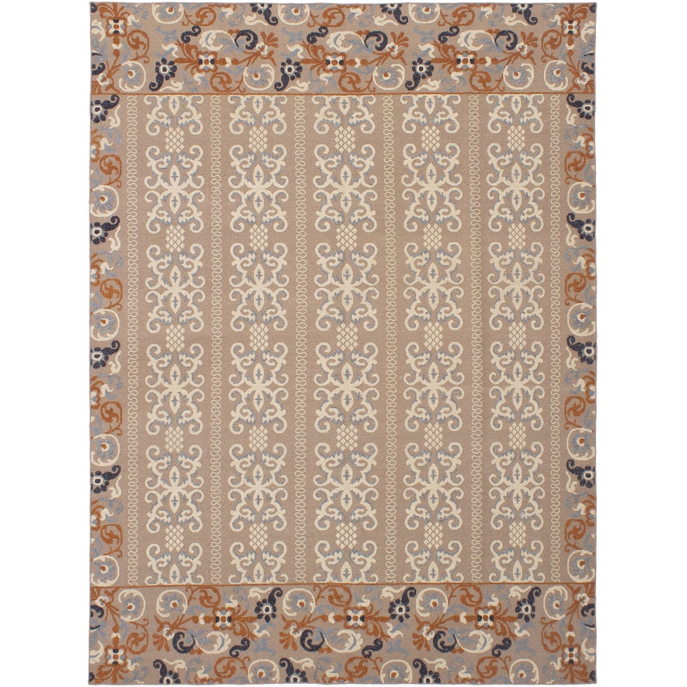 ECARPETGALLERY Flat-Weave Tamar I Tan Wool Tapestry Kilim - 8'6 x 11'6