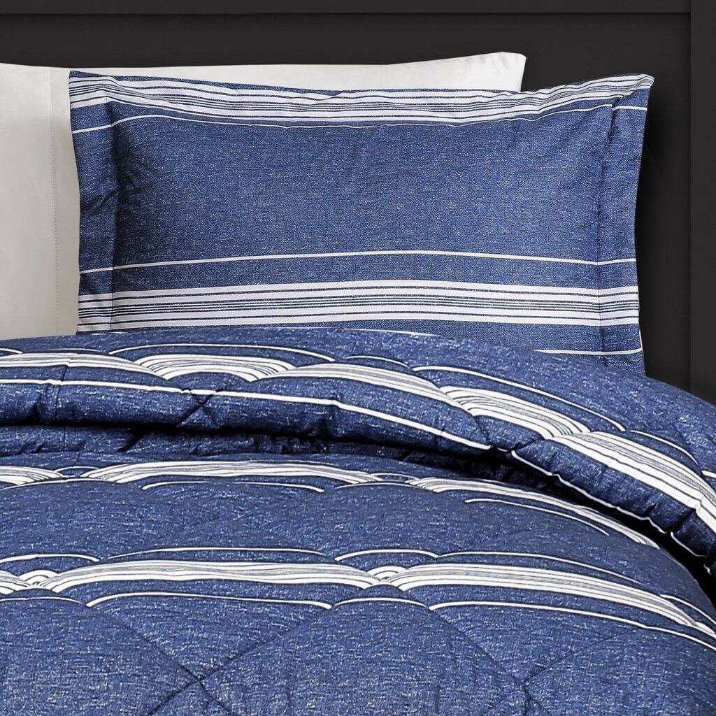 Lush Decor Marlton Stripe Comforter Set - Queen/Full - Queen/Full