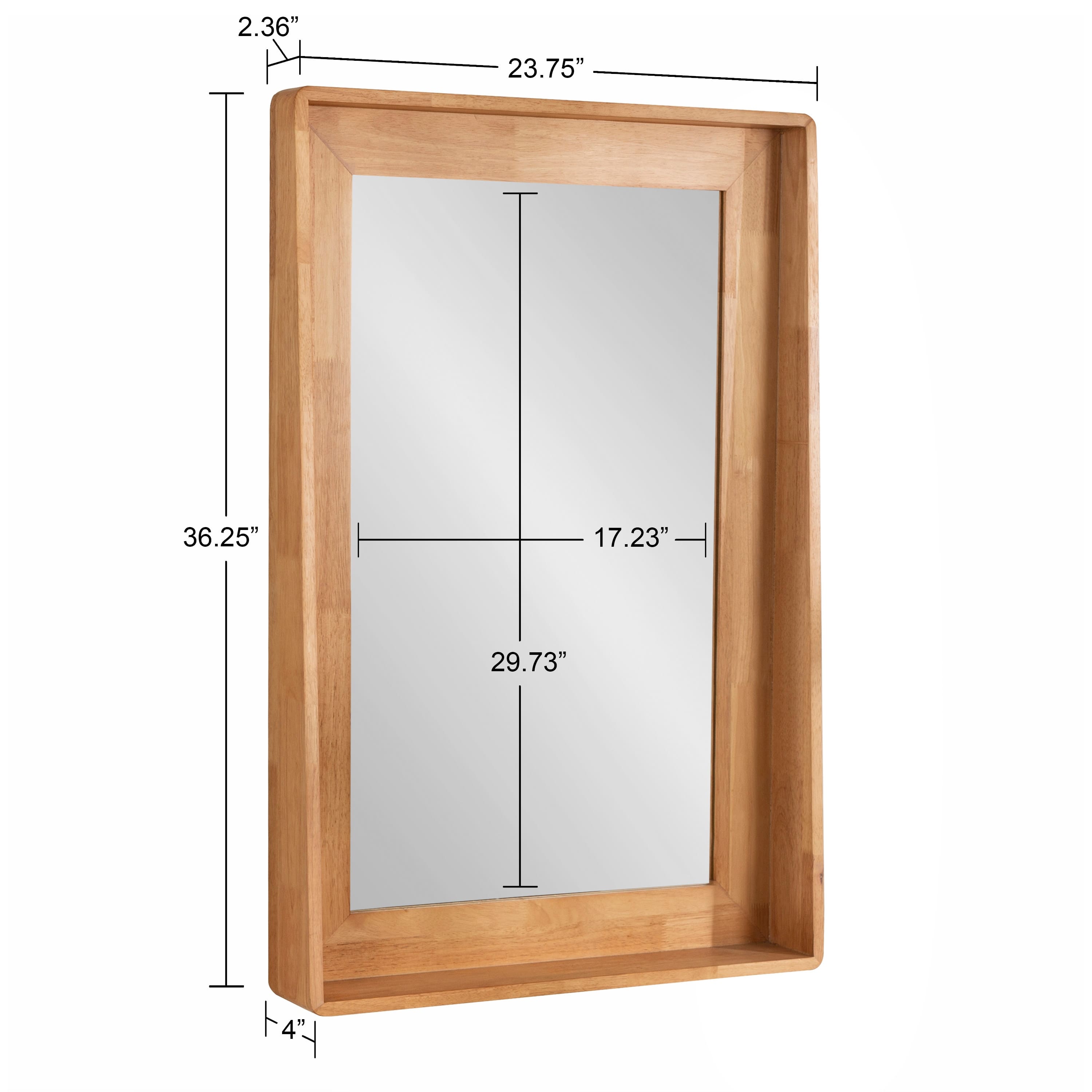 Kate and Laurel Basking Wall Mirror with Shelf