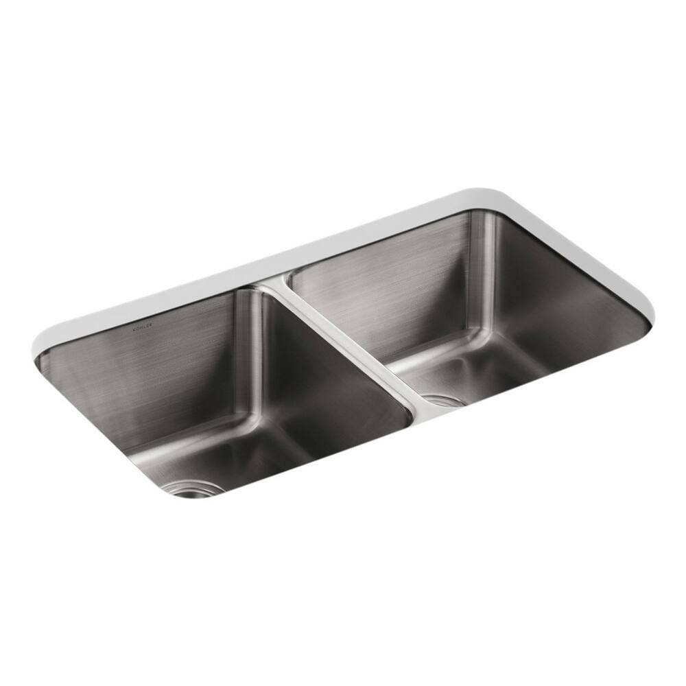 Kohler Undertone 31-1/2" X 18" X 9-3/4" Undermount Double-Equal Bowl Kitchen Sink