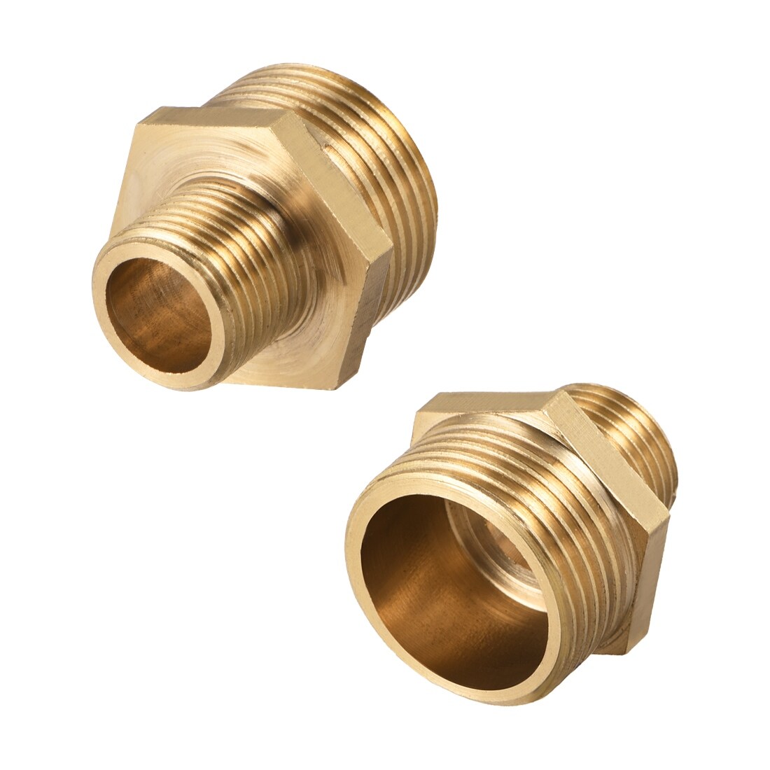 Brass Pipe Fitting Reducing Hex Nipple 3/8"x 3/4" G Male Pipe Brass Fitting - 3/8" to 3/4" G Male