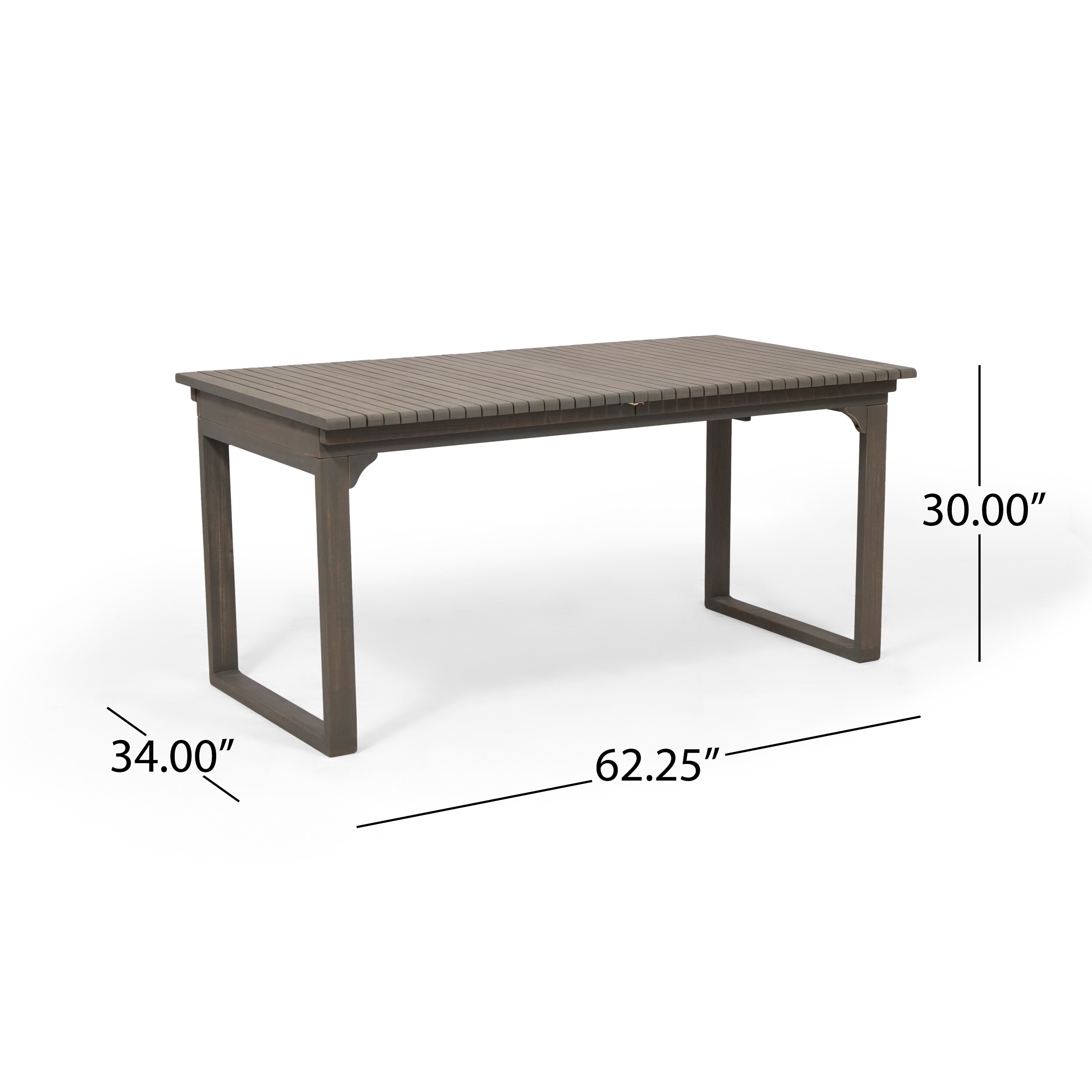 Sorrento Outdoor Wood Dining Table by Christopher Knight Home - 62.25" L x 34.00" W x 30.00" H
