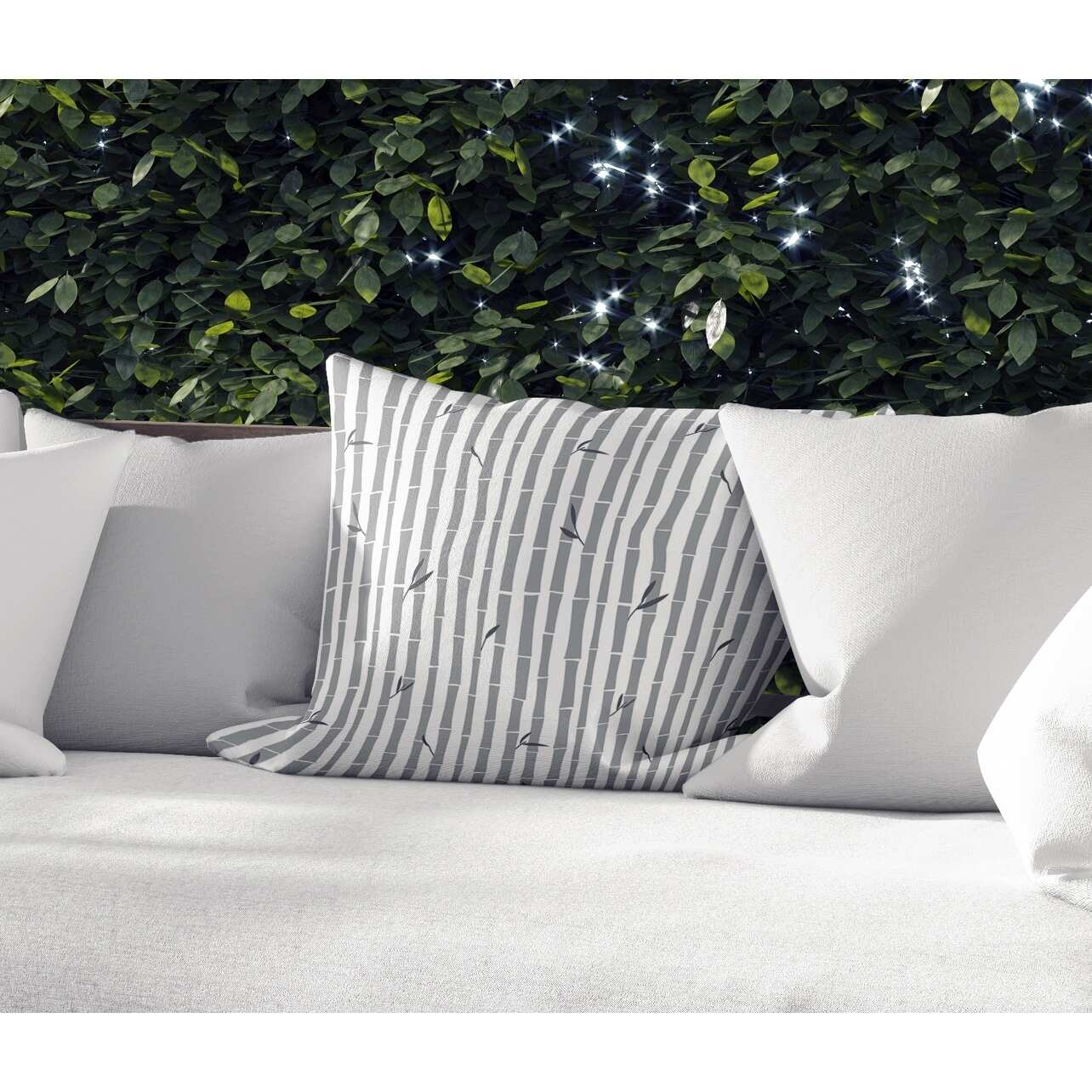 BAMBOO GREY Indoor-Outdoor Pillow By Kavka Designs
