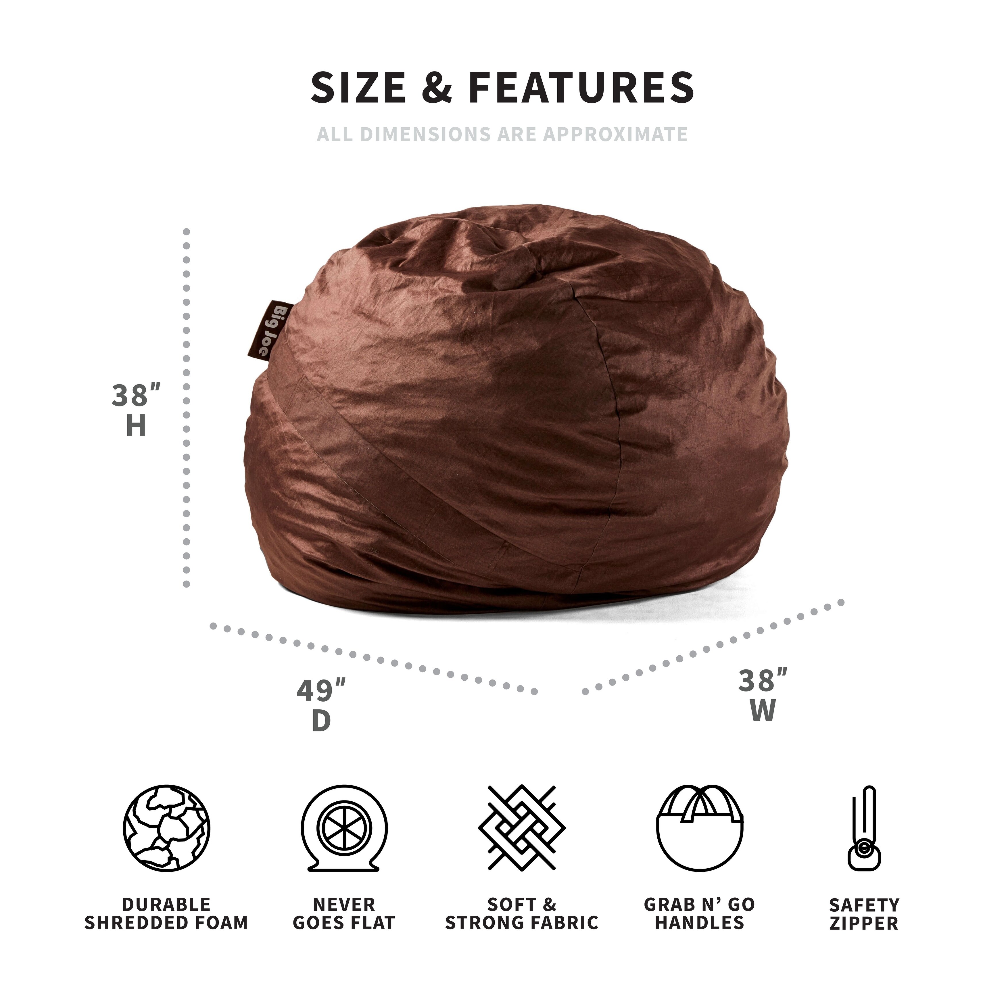 Big Joe Fuf Large Bean Bag Chair (Removeable Cover)