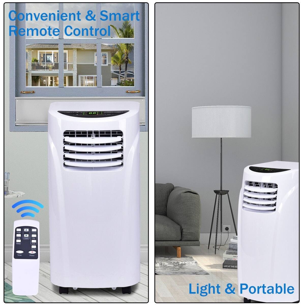 10000 BTU Portable Air Conditioner & Dehumidifier w/ Window Kit