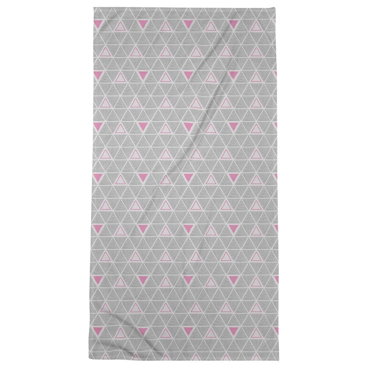 Color Accent Hand Drawn Triangles Beach Towel - 36 x 72