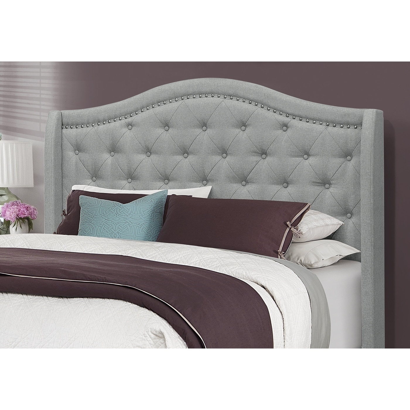Bed, Queen Size, Platform, Bedroom, Frame, Upholste Velvet, Wood Legs, Chrome, Traditional