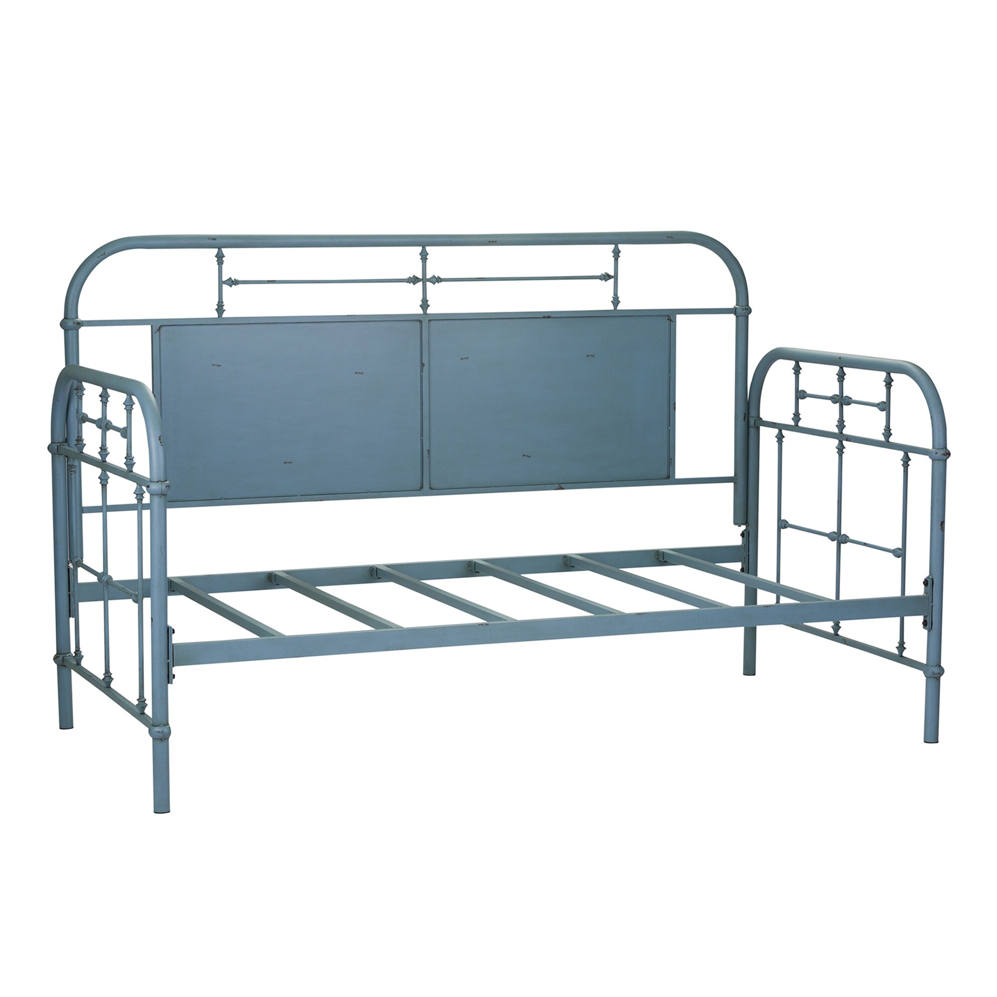 Vintage Series Distressed Metal Twin Metal Day Bed - Antique White