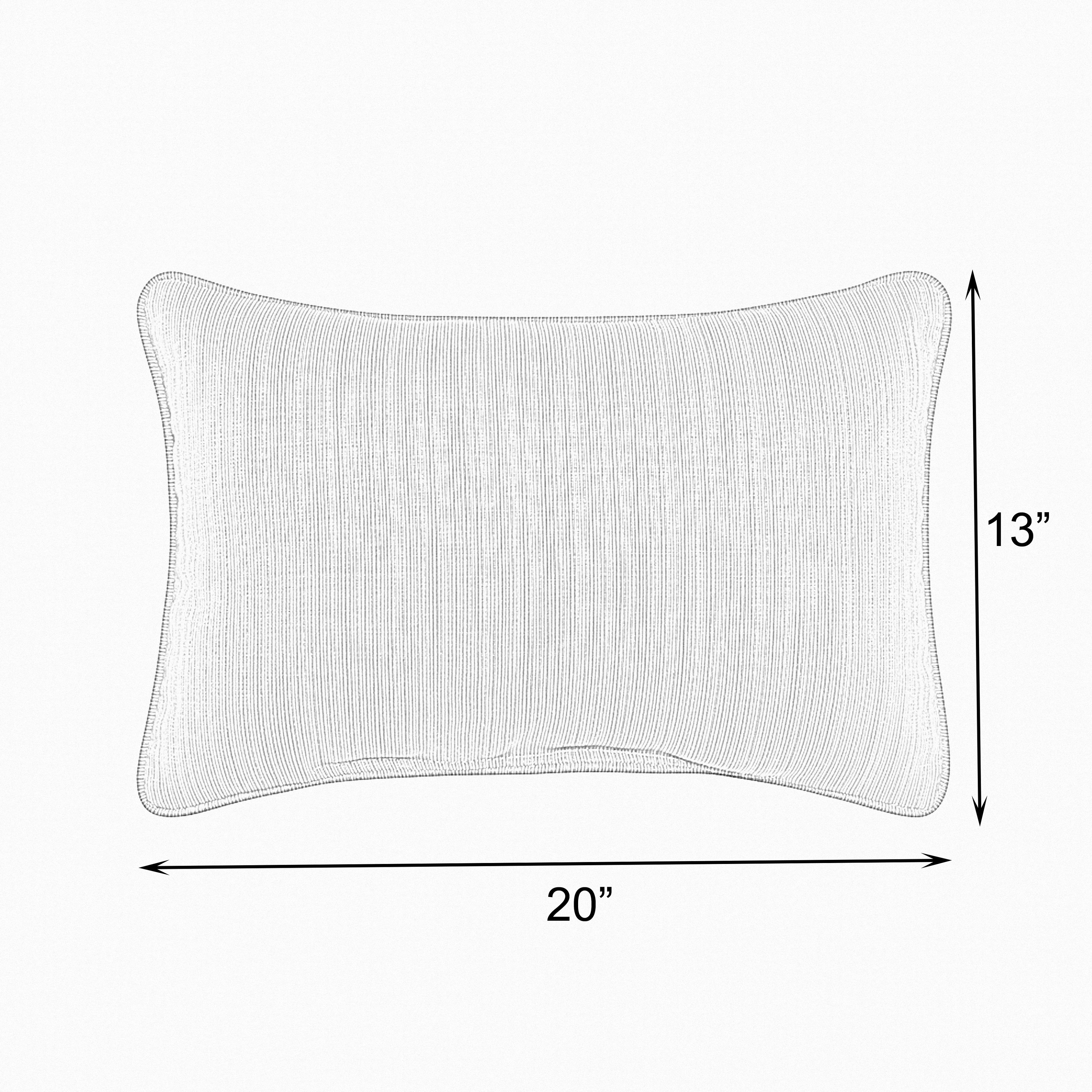 Sunbrella Blue Beige Stripe Indoor / Outdoor Lumbar Pillow Set of 2