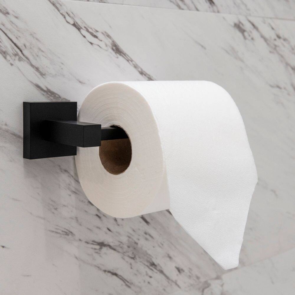 Italia Trieste Matte Black Toilet Paper Holder