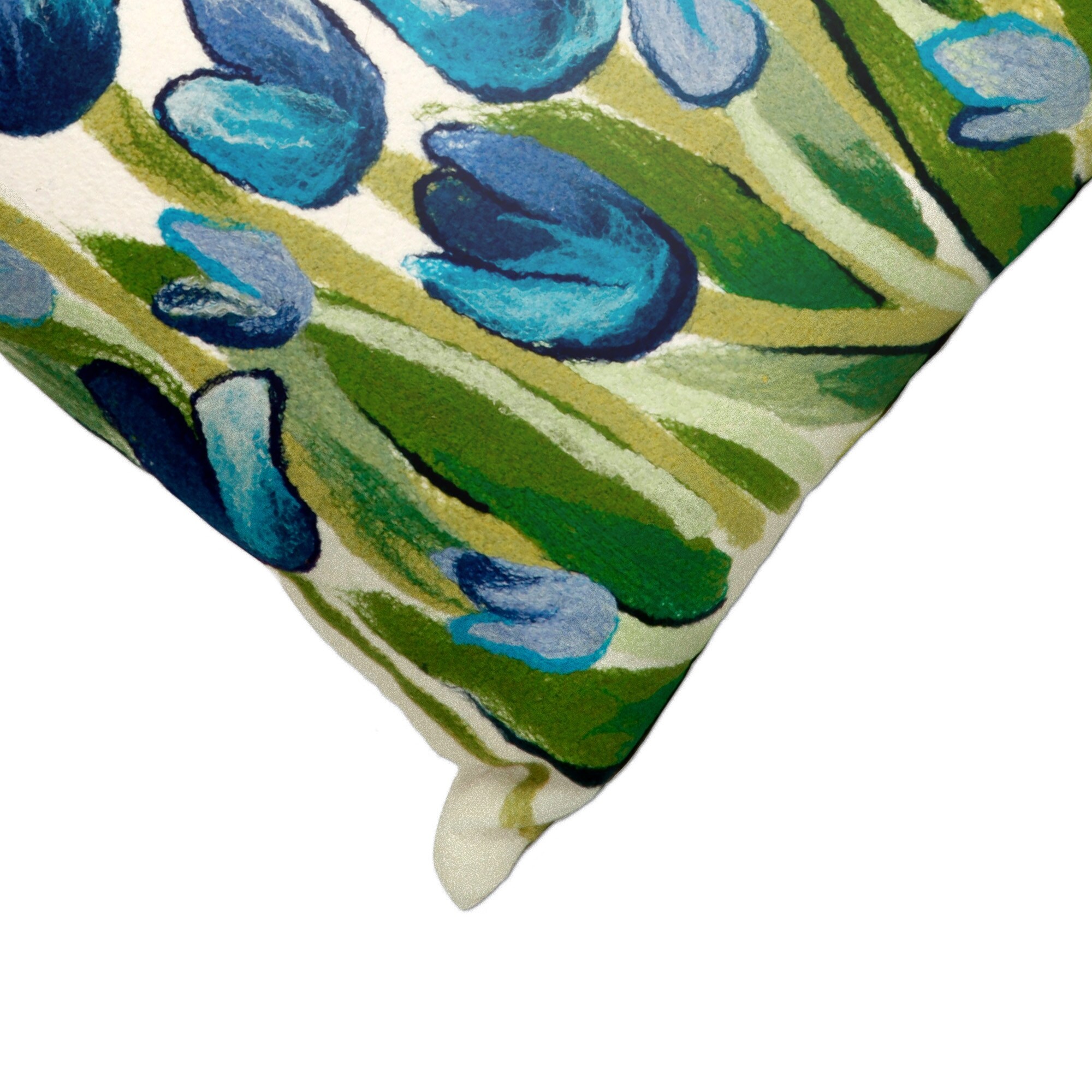 Liora Manne Visions III Allover Tulips Indoor/Outdoor Pillow Blue 12"X20"