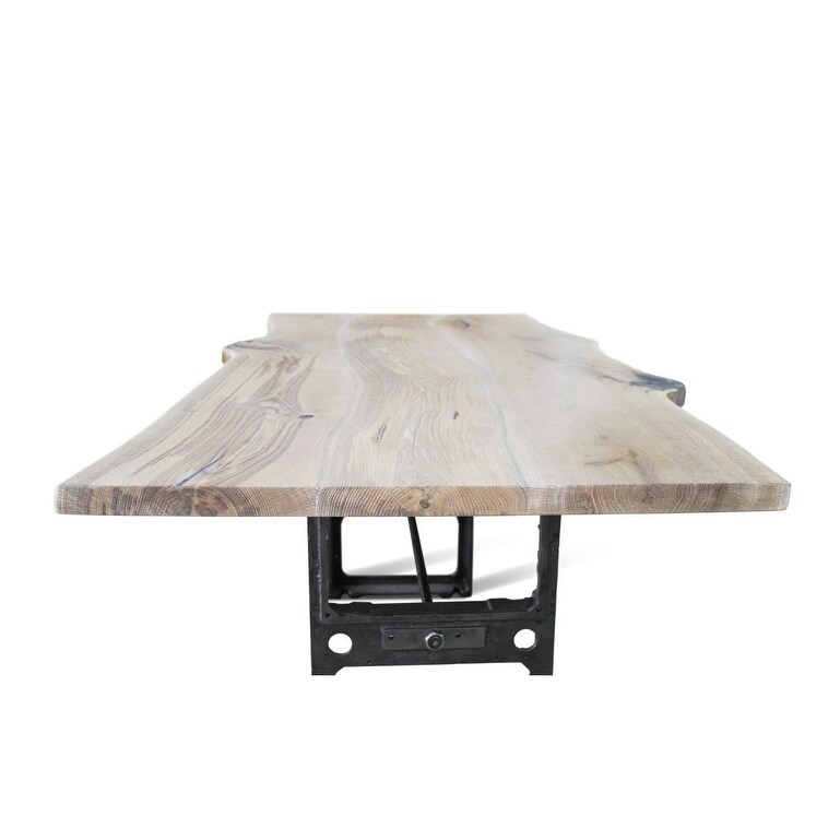 URBAN 180 Solid Wood Dining Table - Natural Oak/Industrial Black