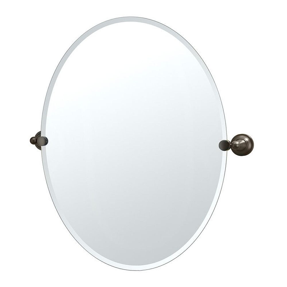 Large Oval Mirror - Satin Nickel