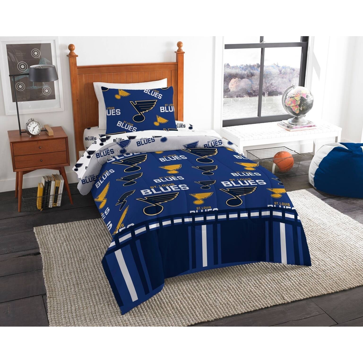 NHL 808 St Louis Blues Twin Bed In a Bag Set