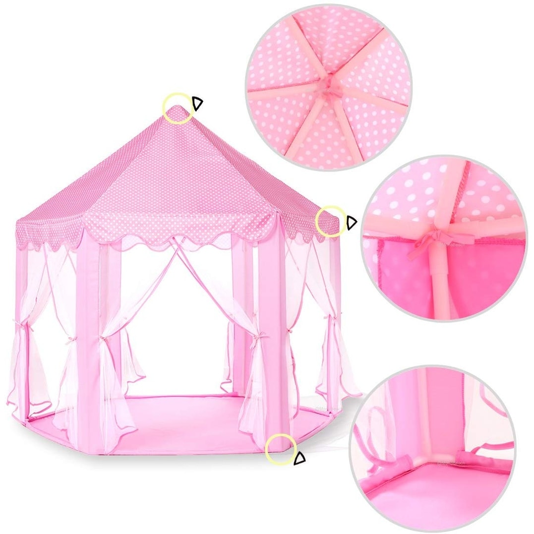 Princess Castle Play Tent for Girls Playhouse (55"x 53") - 1pc