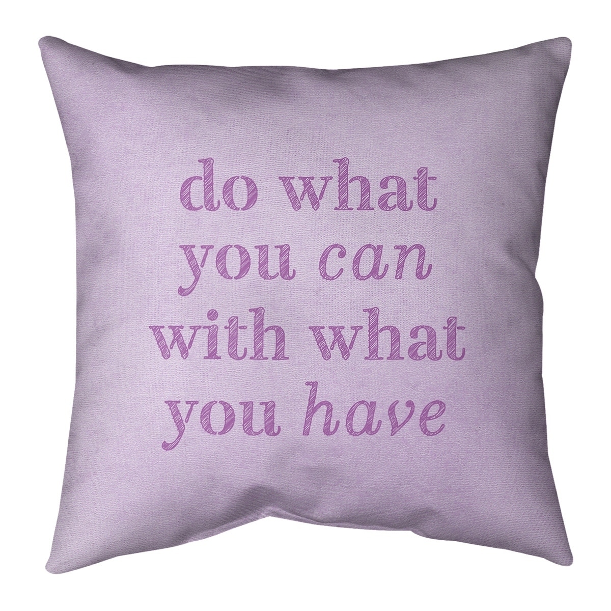 Quotes Handwritten Do What You Can Quote Pillow (Indoor/Outdoor)