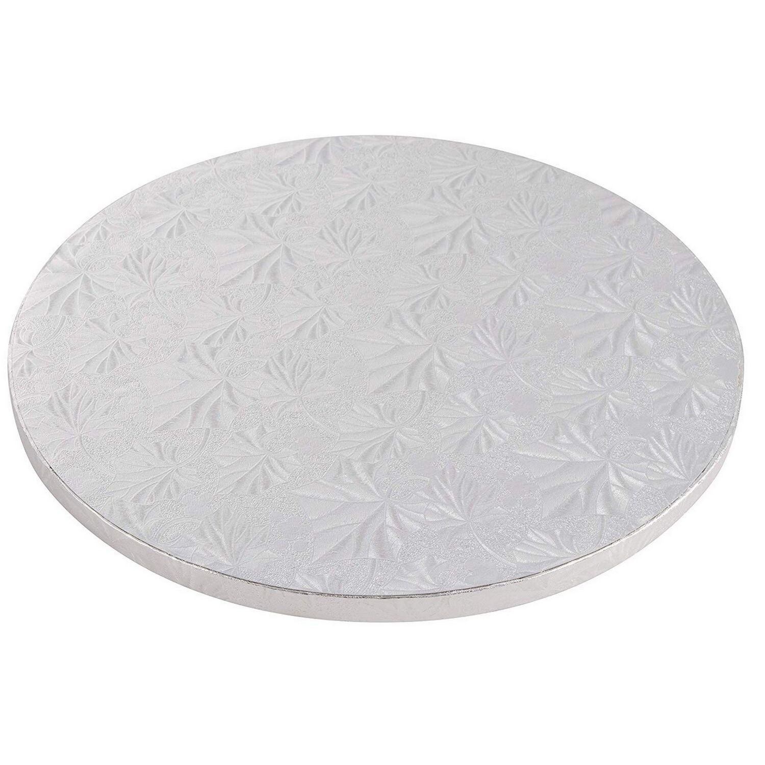 Cake Boards Rounds 3PC 12" Silver Foil Pizza Base Disposable Cake Drums Paper