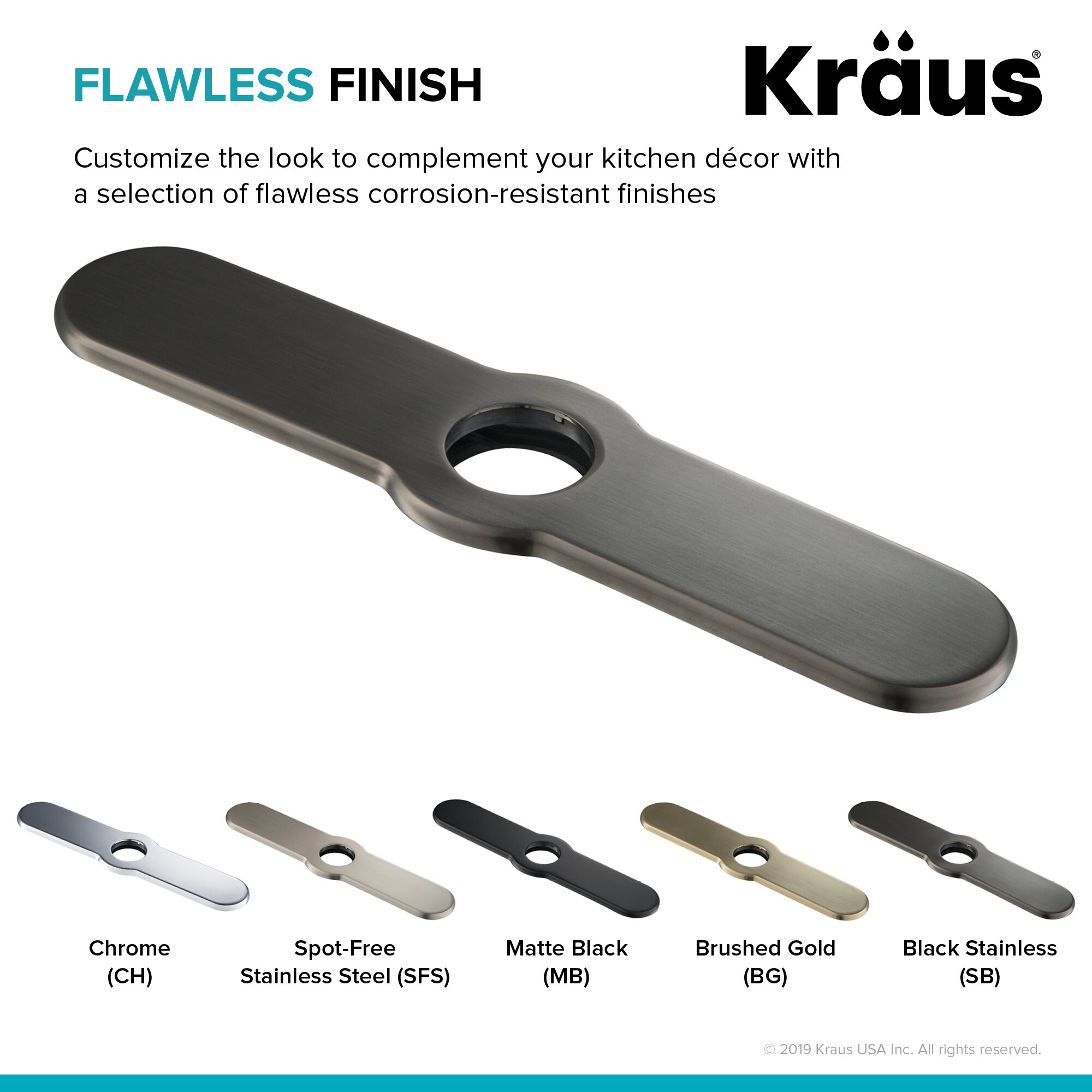 Kraus DP03 10 inch Deck Plate for Kitchen Faucet