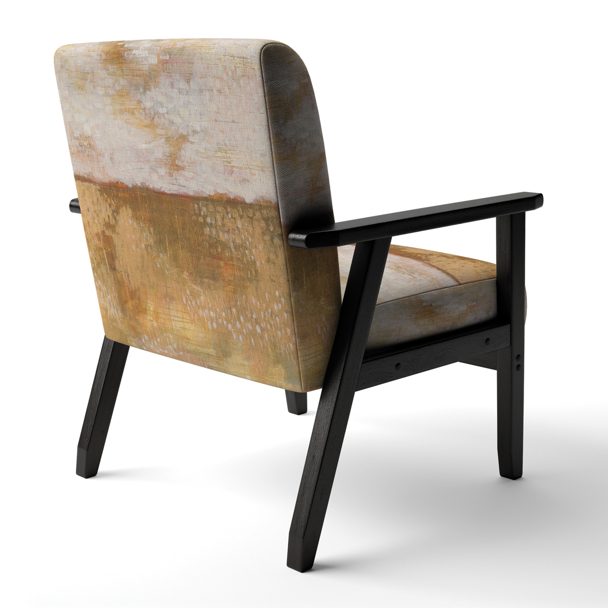 Designart "Amber Modern Horizon" Upholstered Mid-Century Accent Chair - Arm Chair