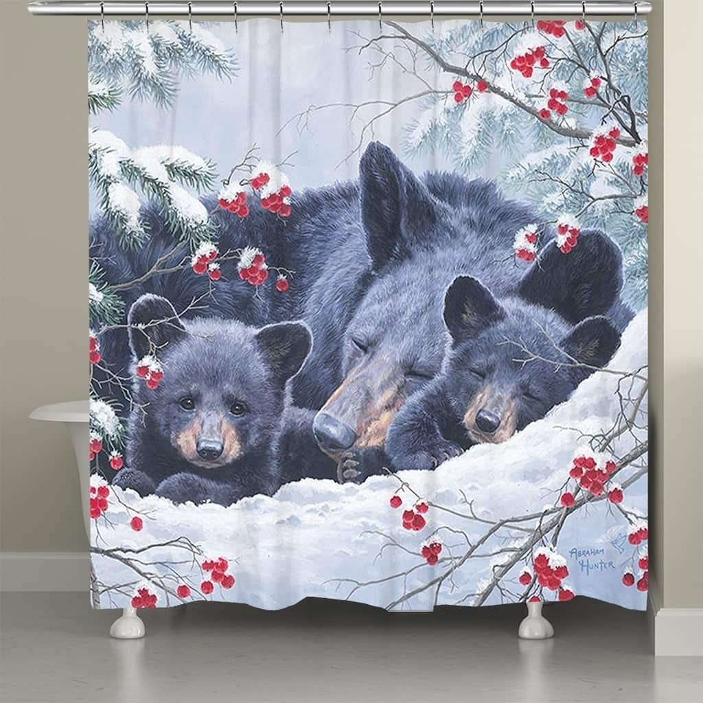Cold Cozy Bears Shower Curtain
