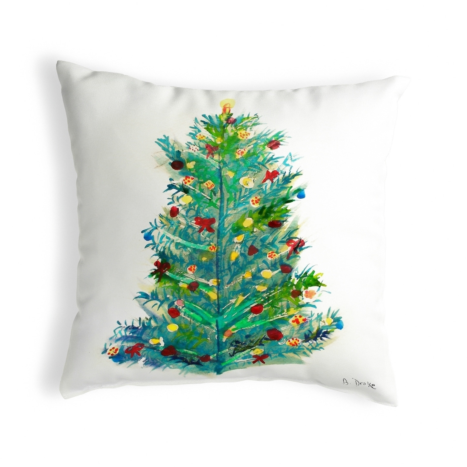 Christmas Tree Small No-Cord Pillow 11x14