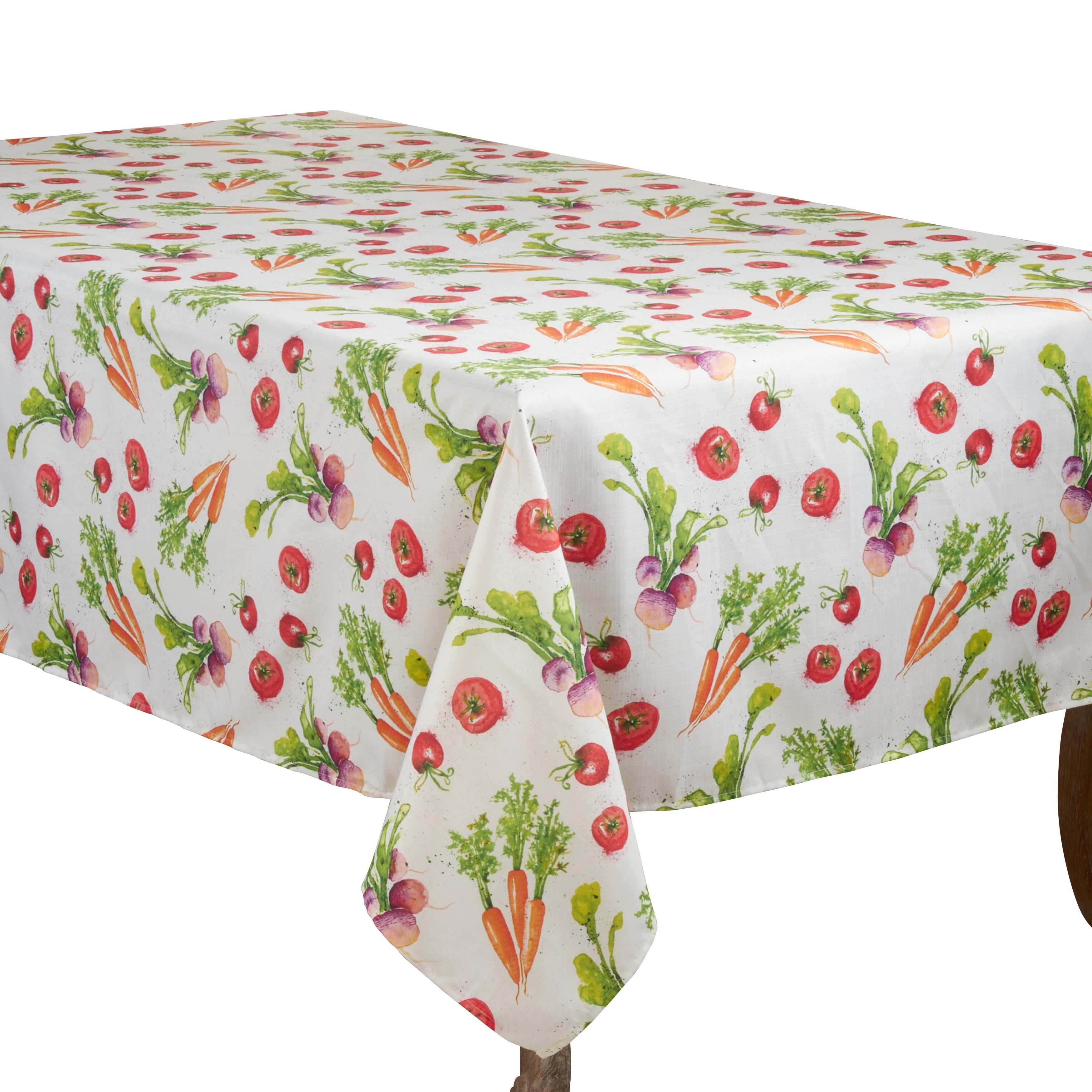Casual Tablecloth with Veggies Design