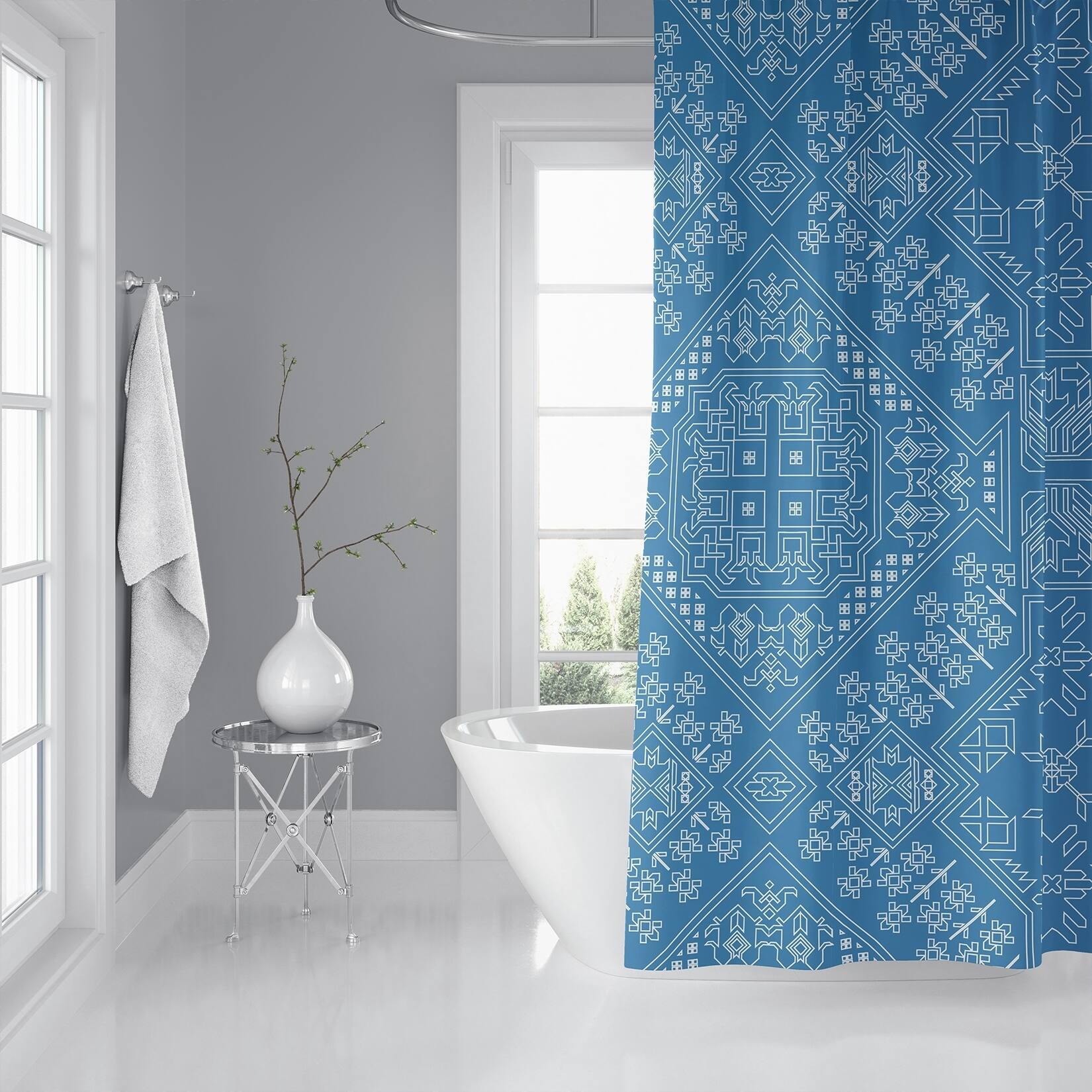 BAYBAR BLUE Shower Curtain by Kavka Designs - 71X74