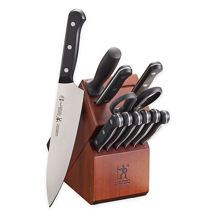 John Boos C-Elip 60x30 Butcher Block w/shelf & Henckels Knife Set