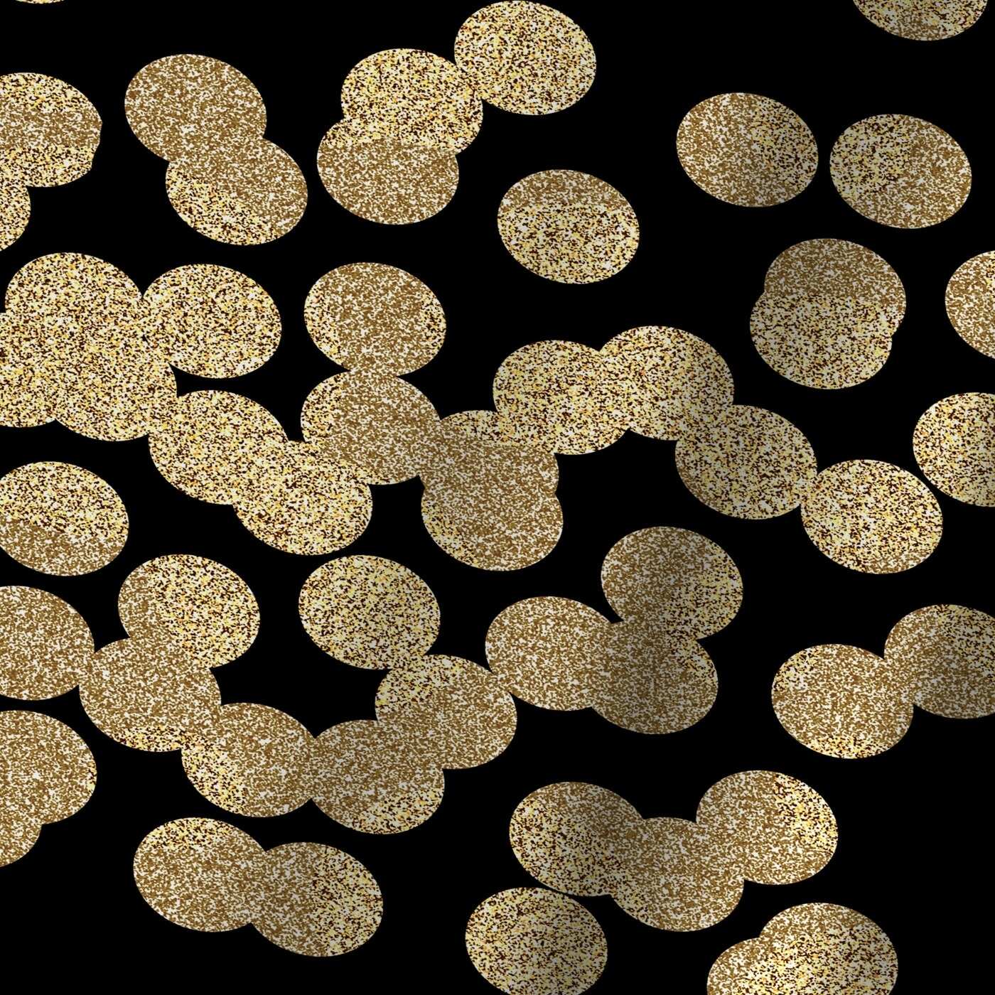 Gold Glitter Dots - Shower Curtain