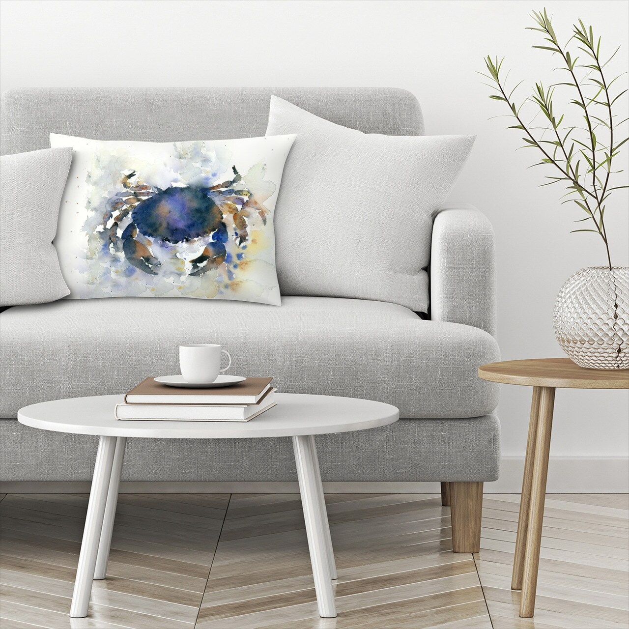 Blue Crab - Decorative Throw Pillow