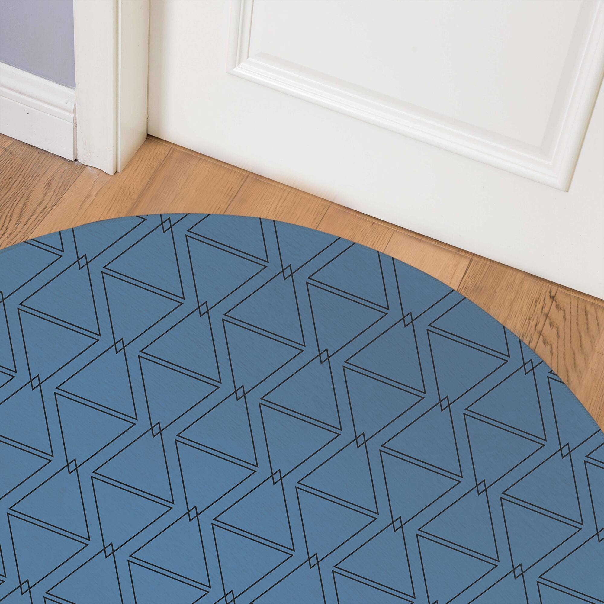 ISOSCELES BLUE Indoor Floor Mat By Kavka Designs