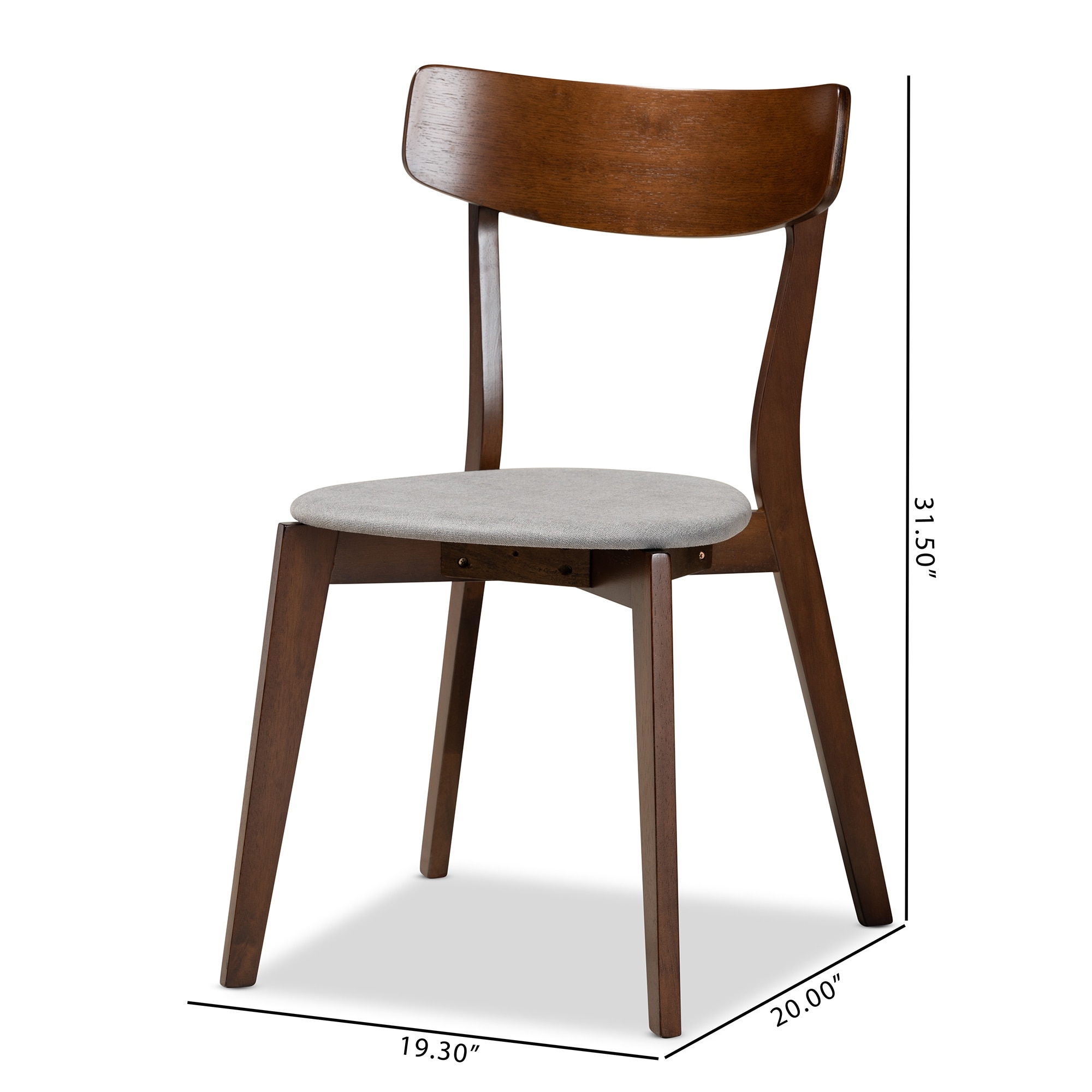 Iora Mid-Century Modern Transitional 4-Piece Dining Chair Set