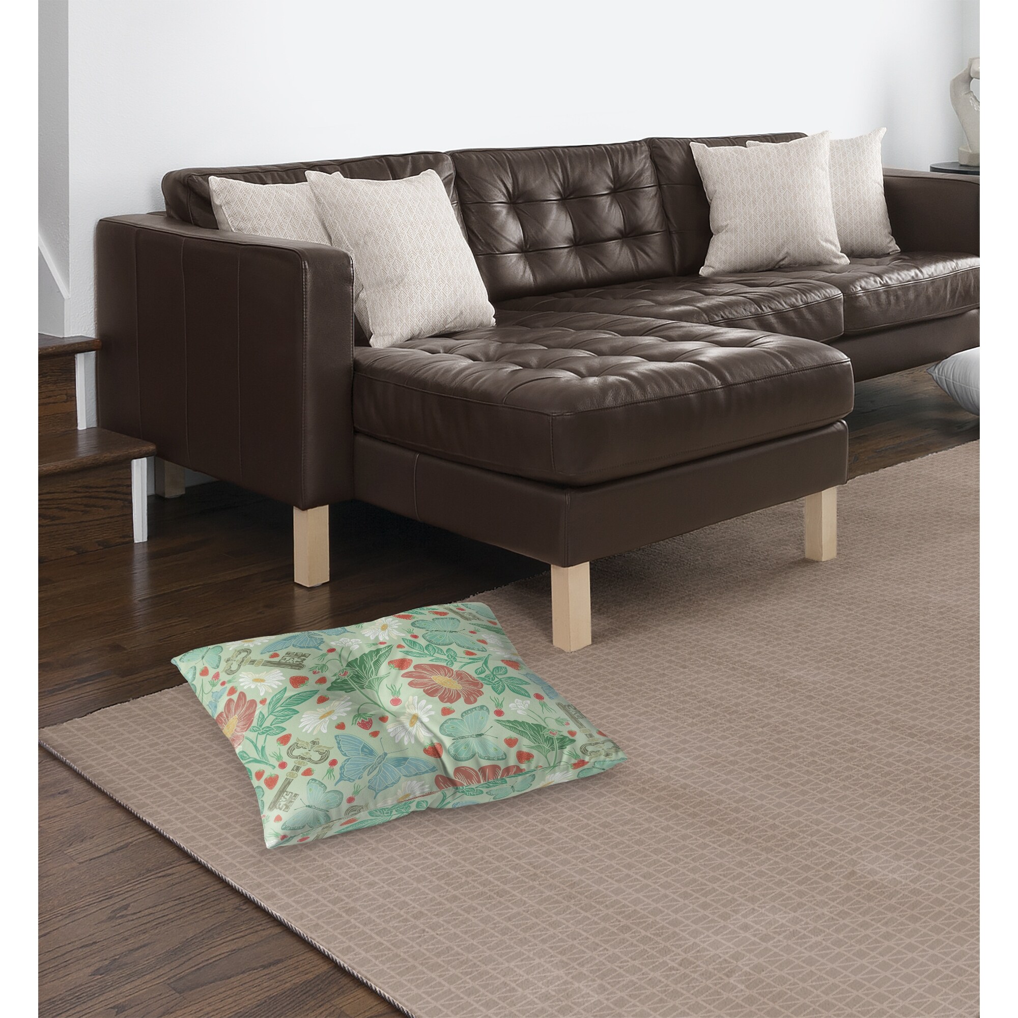 CAMIELLA GREEN Floor Pillow By Kavka Designs