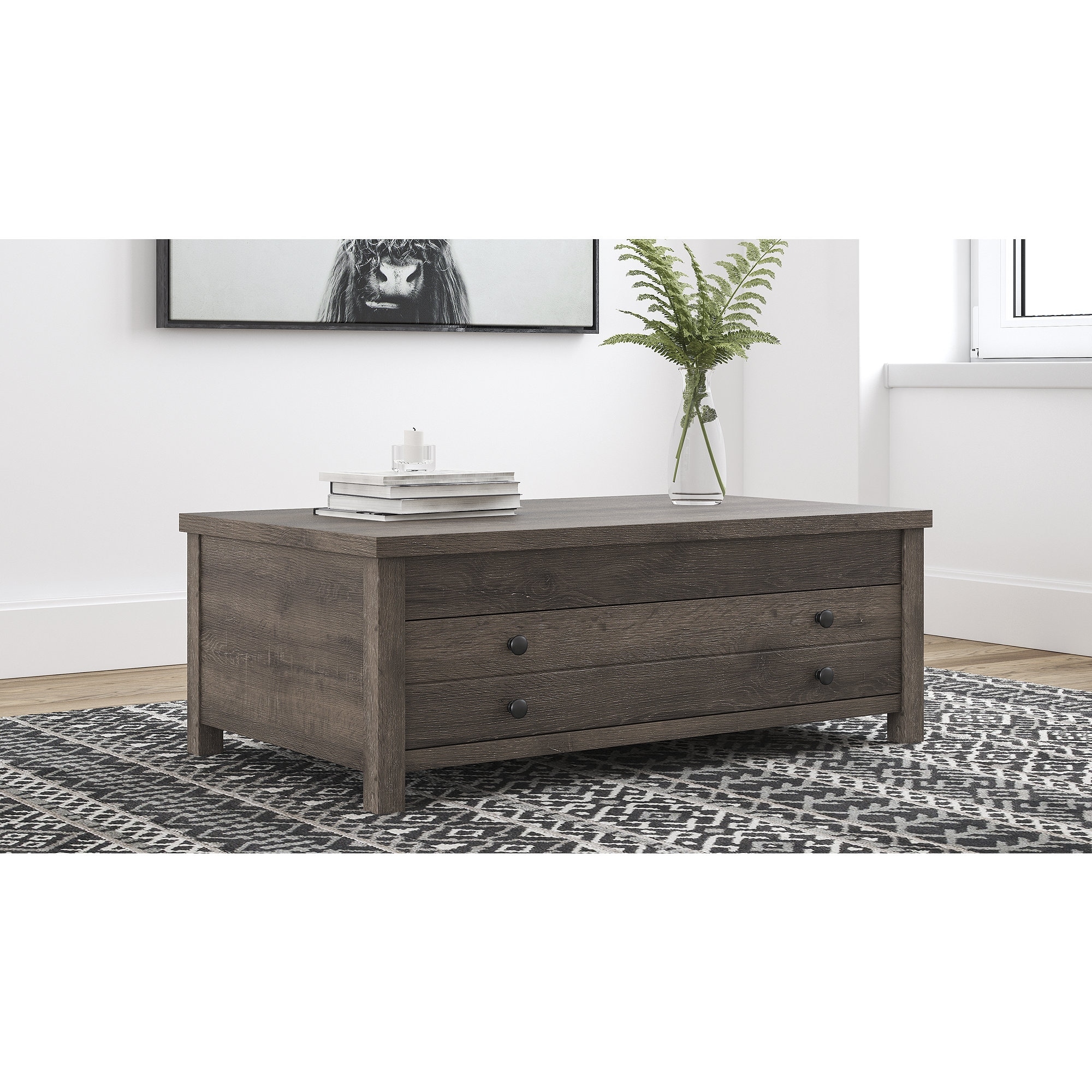 The Arlenbry Gray Lift-top Cocktail Table