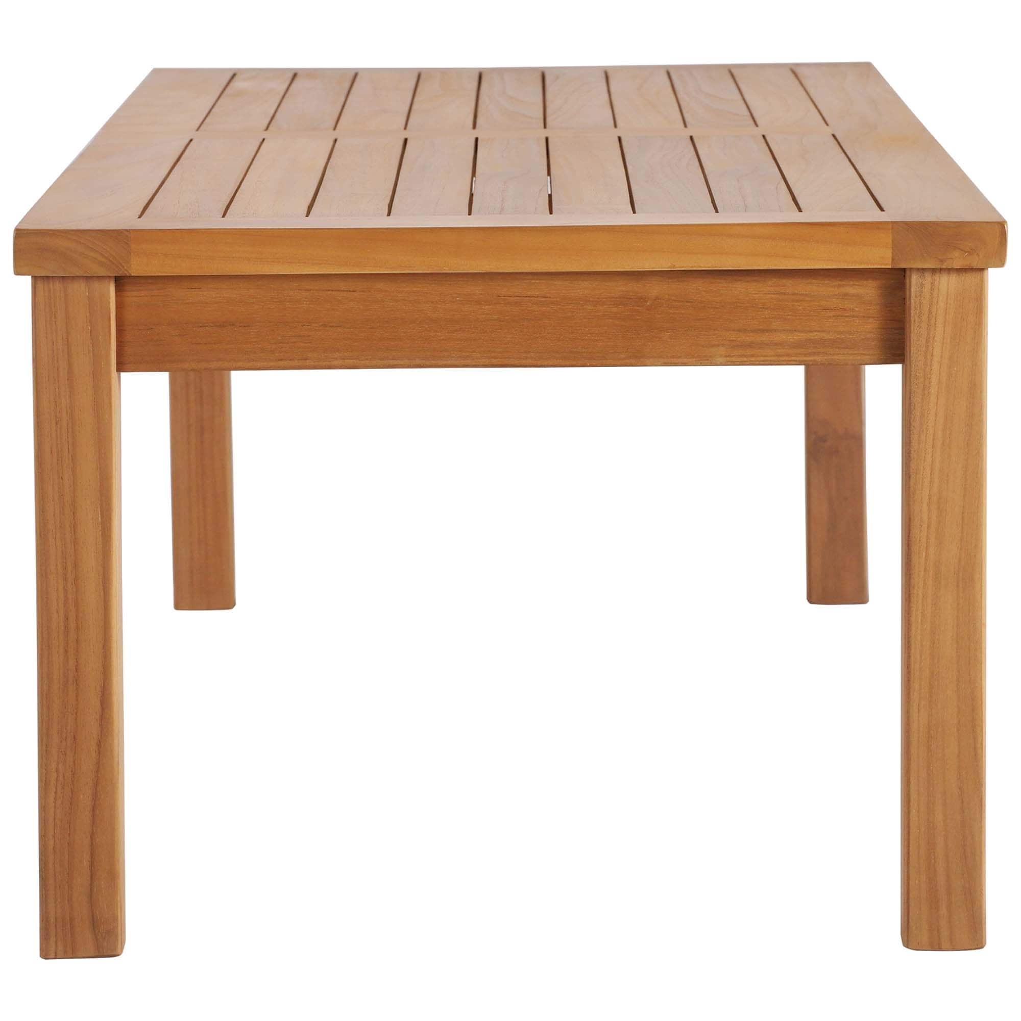 Upland Outdoor Patio Teak Wood 4-Piece Furniture Set