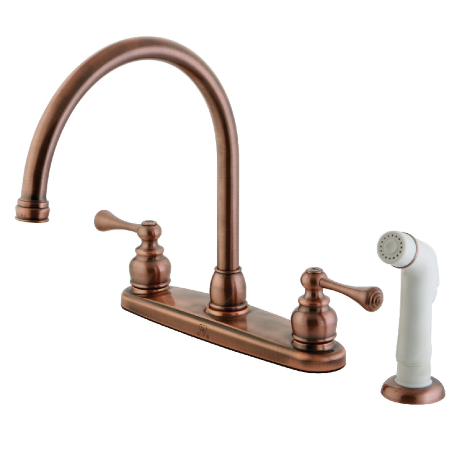 Kingston Brass 1.8 GPM Widespread Kitchen Faucet - Includes Side Spray