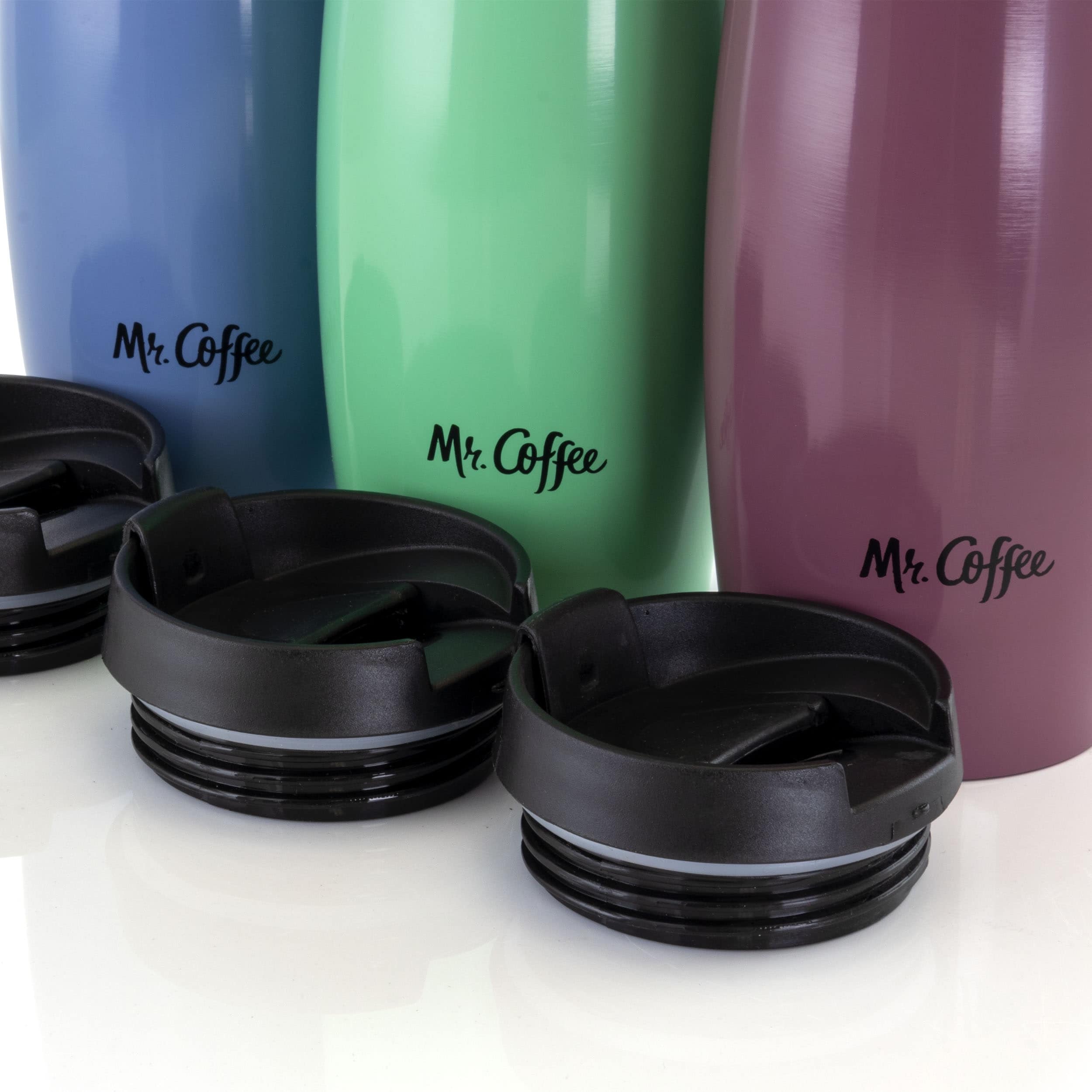 Mr. Coffee 12.5 Oz Stainless Steel Insulated Thermal Set of 3