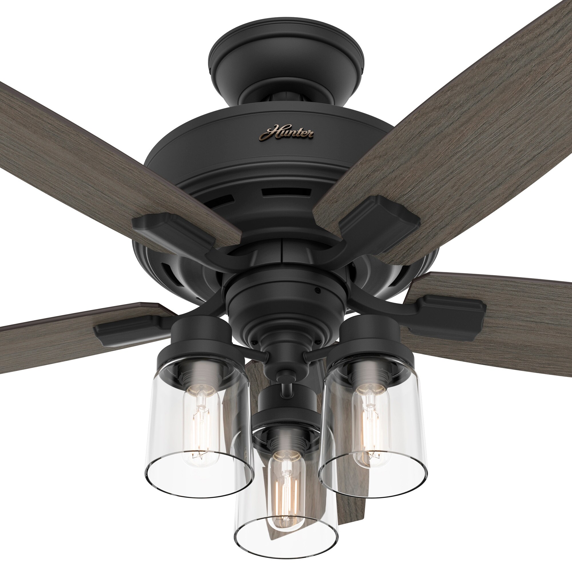 Hunter 44" Bennett Ceiling Fan with 3-Light LED Light and Handheld Remote - Transitional