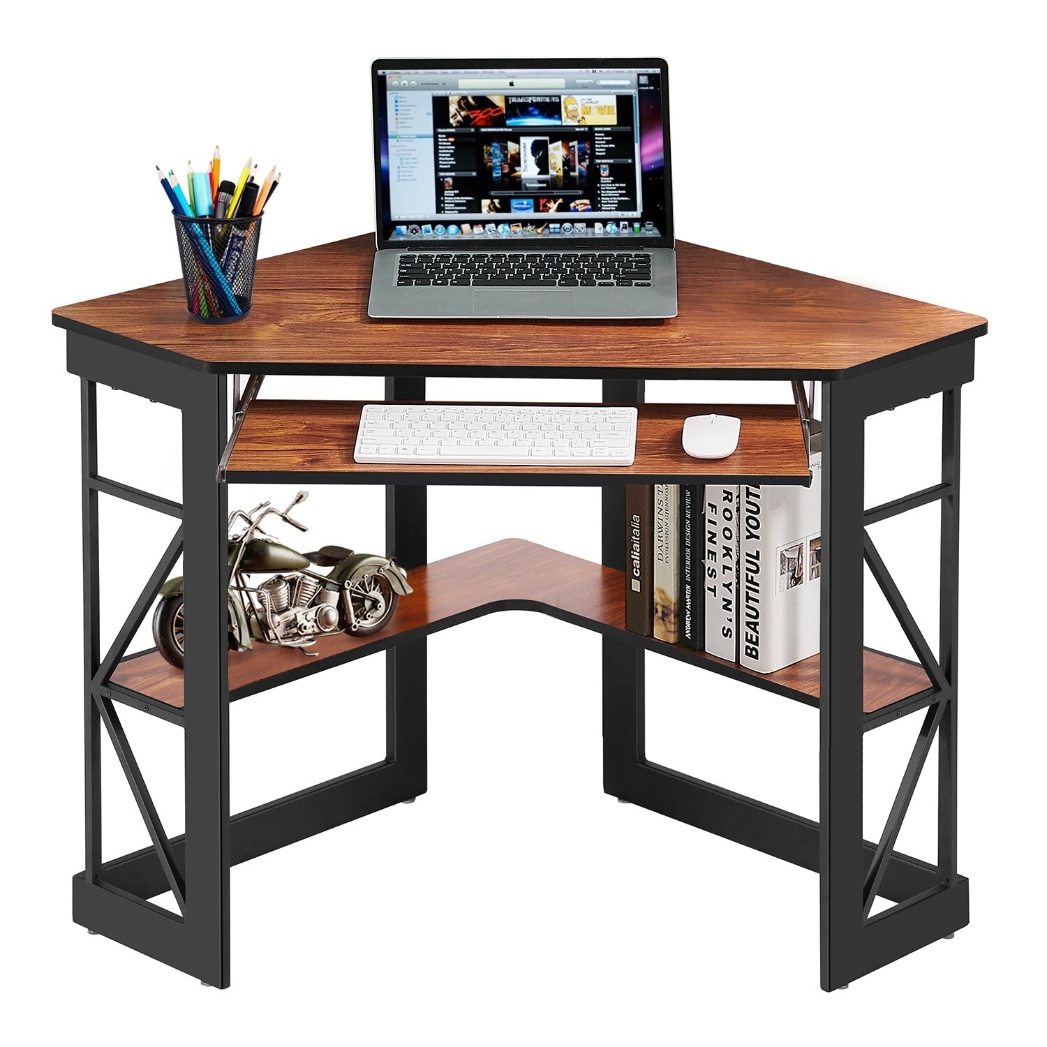 Corner Desk, L-shaped Computer Desk/Office Desk for Student Apartments, Five Color Options